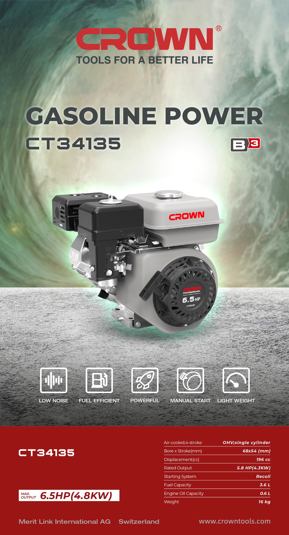 GASOLINE POWER ENGINE CT34135